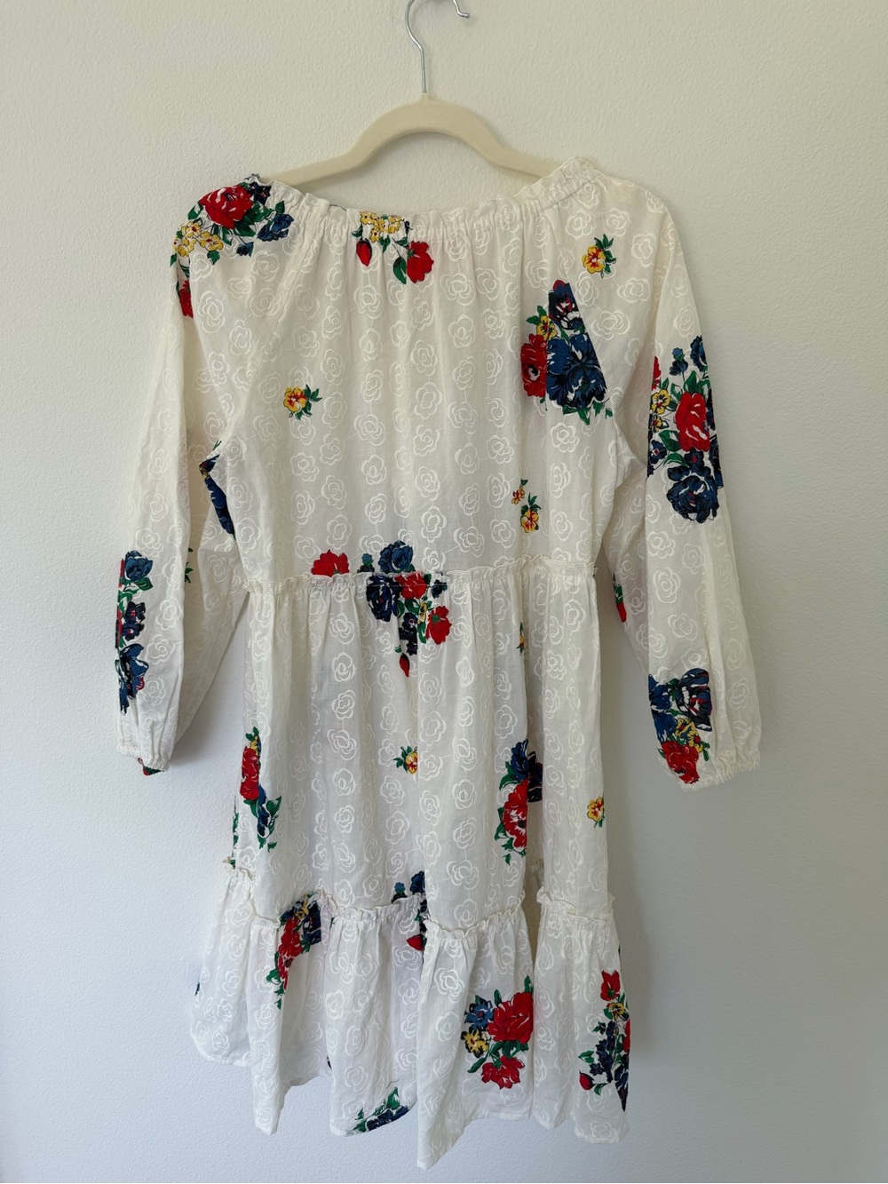 Tory Burch Embroidered Floral Beach Dress Cover-Up 100% Cotton Size Medium - Picture 8 of 11